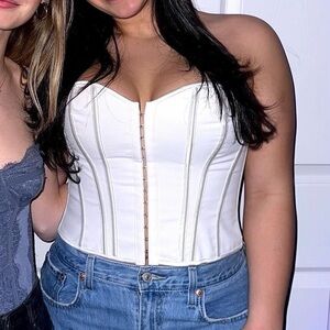 White corset top